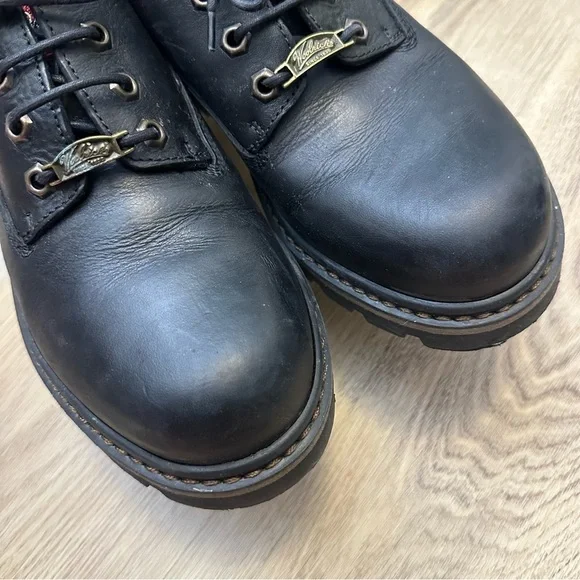 Woolrich Black Leather Men's Lug Sole Boots